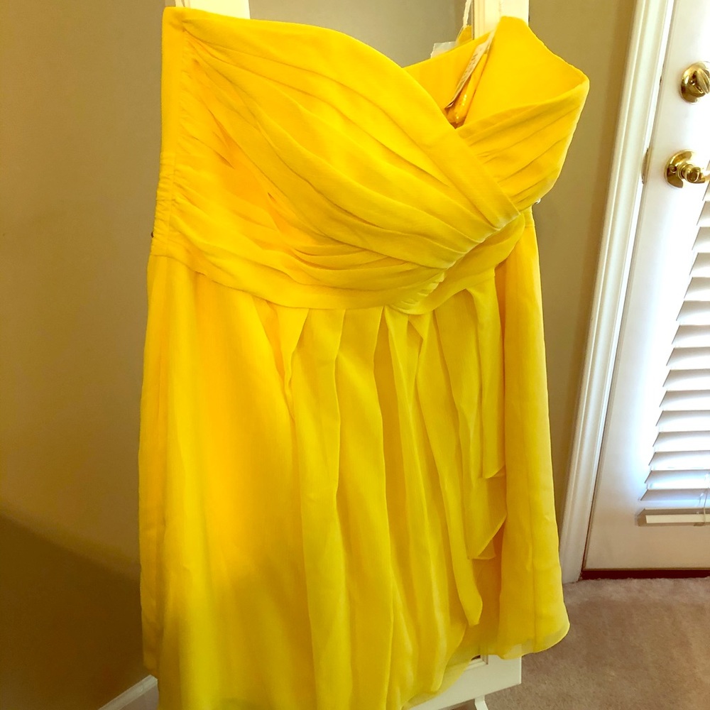 Yellow davids bridal dress NEVER WORN